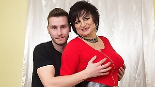 Hot housewife sucks and fucks her toyboy