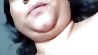 Bangladeshi BBW is showing tits and pussy to BF-2