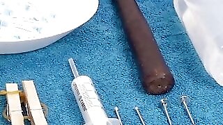 German Torture with Nails in Nipples Needles and Saline Cunt